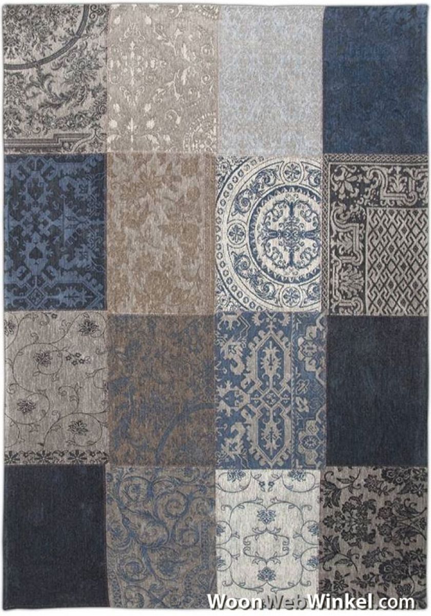Vintage vloerkleed Multi - Azur Louis de Poortere actueel vintage karpet met chenille garens